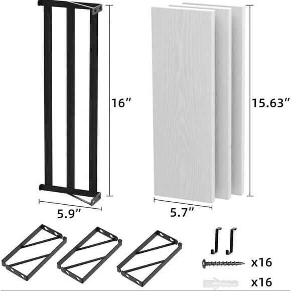 Veluckin Floating Shelf,Wall Mounted Rustic Wood Shelves for Bathroom BNIB - Picture 2 of 11